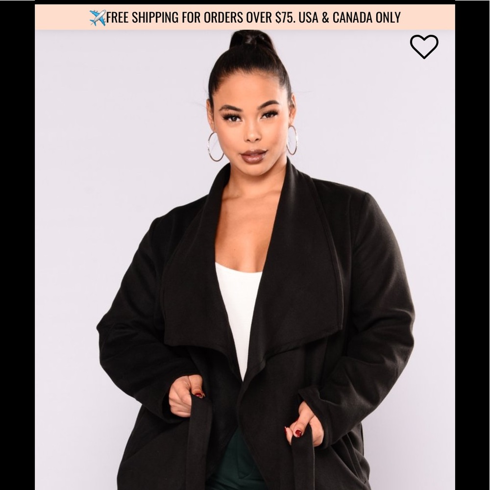 NWT. Black Manhattan coat.